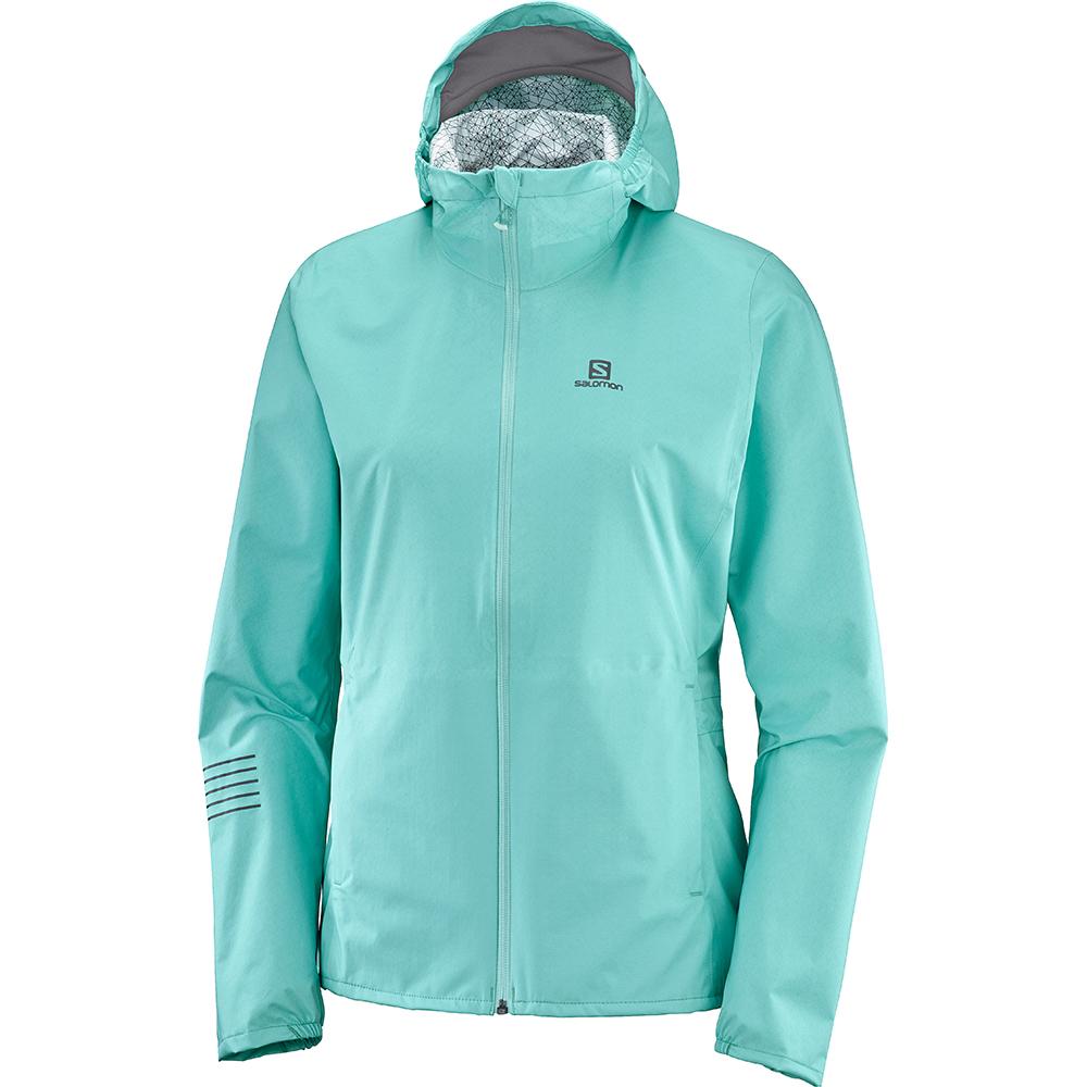 Salomon Israel LIGHTNING WP JKT W - Womens Jackets - Turquoise (OURL-60124)